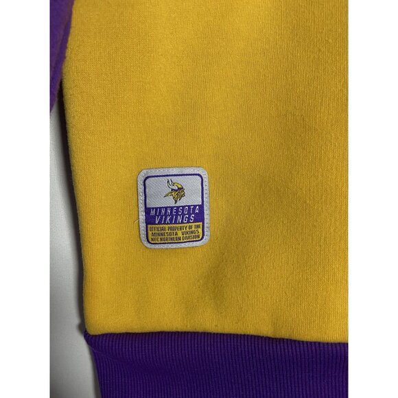 Minnesota Vikings NFL Team Apparel Crewneck Sweatshirt Small Purple & Yellow - Picture 5 of 12